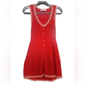 Zara Pointelle Knit Mini Dress